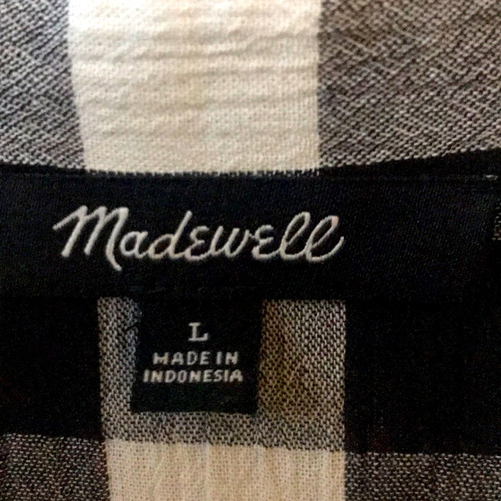 Cute Madewell buffalo check top
